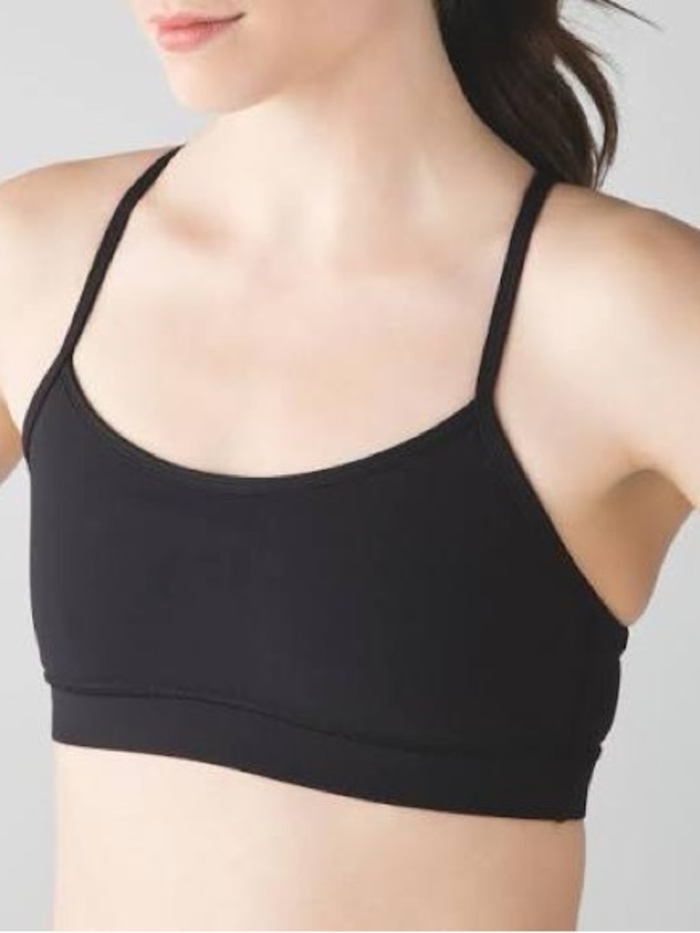 Lululemon Flow Y Bra w/ mesh back - Black